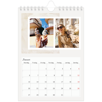 Fotokalender A5 — Pastellfarger
