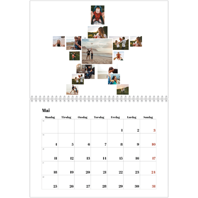 Fotokalender A4 dobbel (30 x 40 cm) — Collage shapes [kalender-forside]