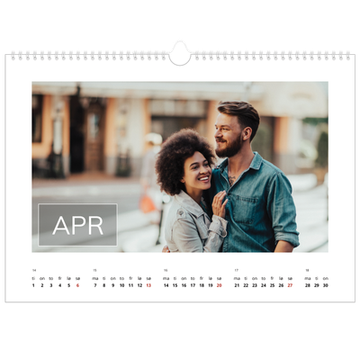 Fotokalender A3 — Överlägg för datumruta [April]