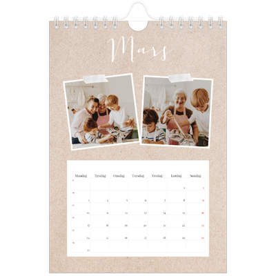 Fotokalender A5 — Scrapbook kalender [Mars]