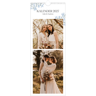 Fotokalender smal  — Elegant blomstret [kalender-forside]
