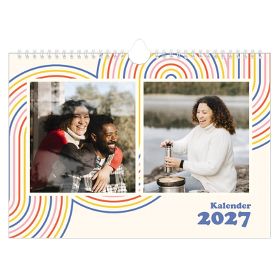 Fotokalender A4 — Retro striper [kalender-forside]