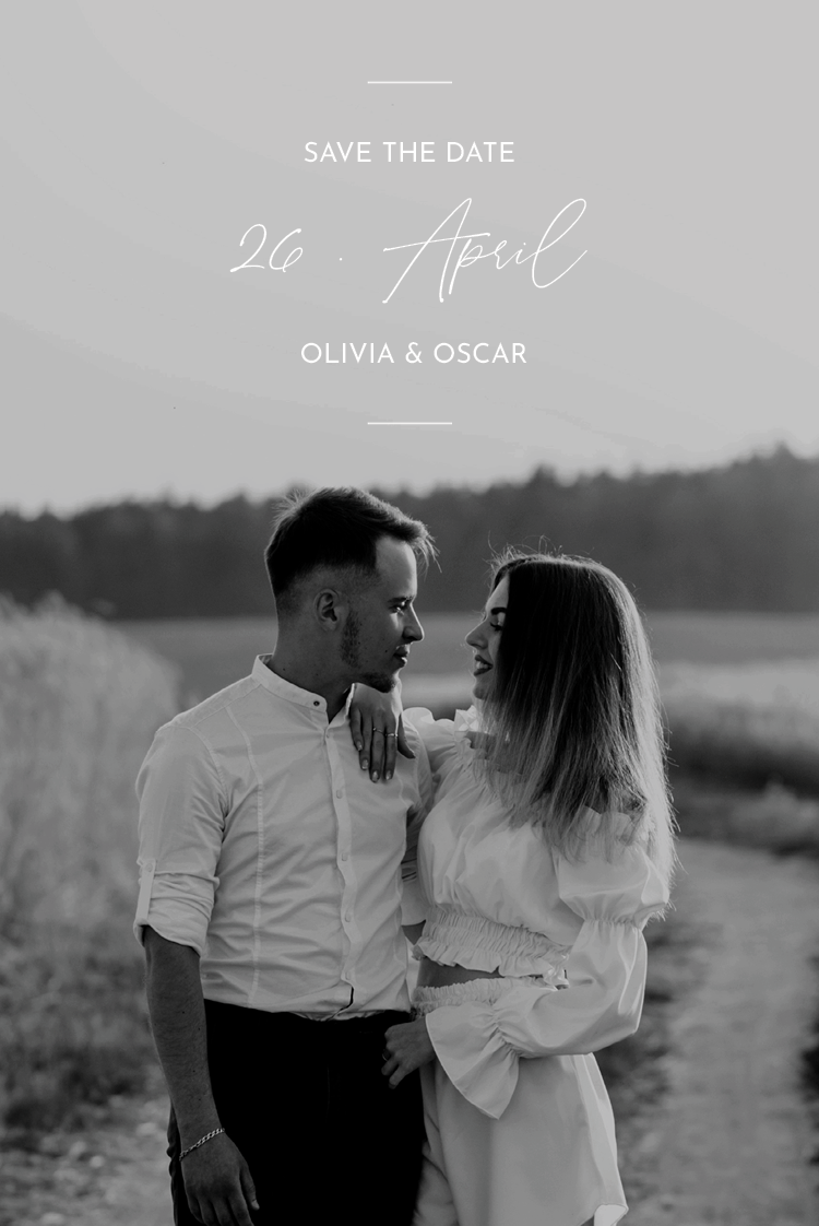 Save the date — Elegant skrift