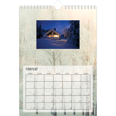 Fotokalender A4 (20 x 30 cm) — Tilbake til naturen [Februar]