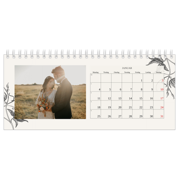 Bordkalender med foto — Blekk & blomst