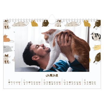 Fotokalender A4 — Leken kattunge