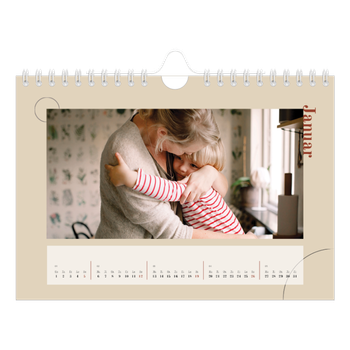 Fotokalender A5 — Asymmetrisk tekst