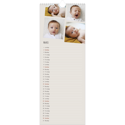Fotokalender smal  — Bilder i bevegelse [Mars]