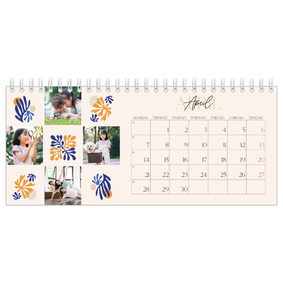 Bordkalendere — Minimalistisk korall [kalender-forside]