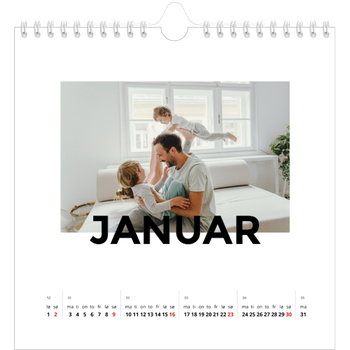 Fotokalender Kvadratisk — Spredte bokstaver