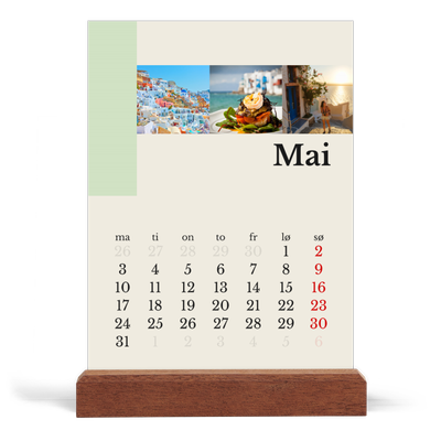 Bordkalender med trestativ - Stående — Verdens severdigheter [kalender-forside]
