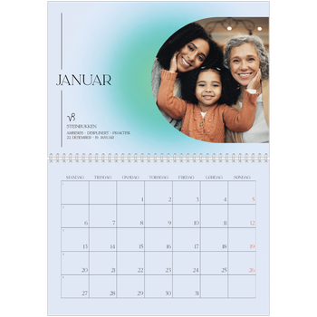 Fotokalender A4 dobbel — Astrologi gradient
