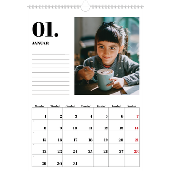 Fotokalender A3 — Serif og øyeblikk