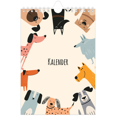 Fotokalender A5 — Hundepoter og kruseduller [kalender-forside]