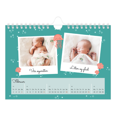 Fotokalender A5 — Søte dyr [Februar]