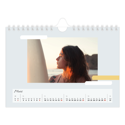 Fotokalender A5 — Pastellfarger [Mars]
