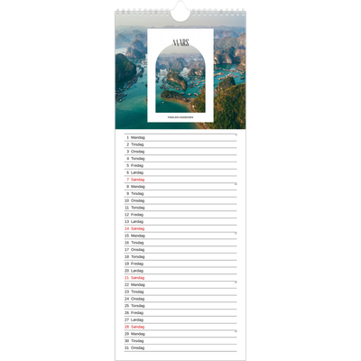Fotokalender smal  — Den åpne buen [Mars]