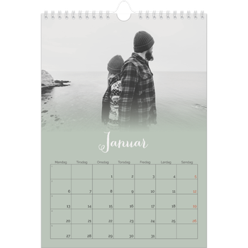 Fotokalender A4 — Grønn gradering