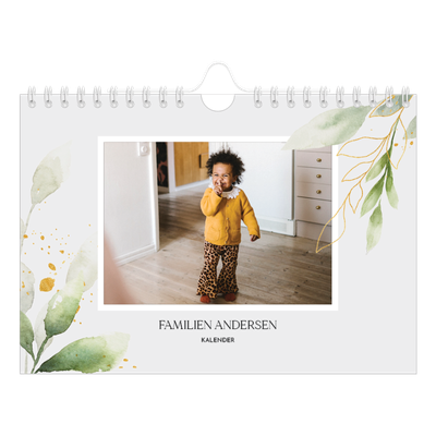 Fotokalender A5 — Naturlig akvarell [kalender-forside]