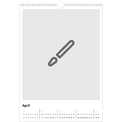 A3 Månedskalender — Design selv [April]