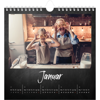 Fotokalender Kvadratisk — Tavle bakgrunn