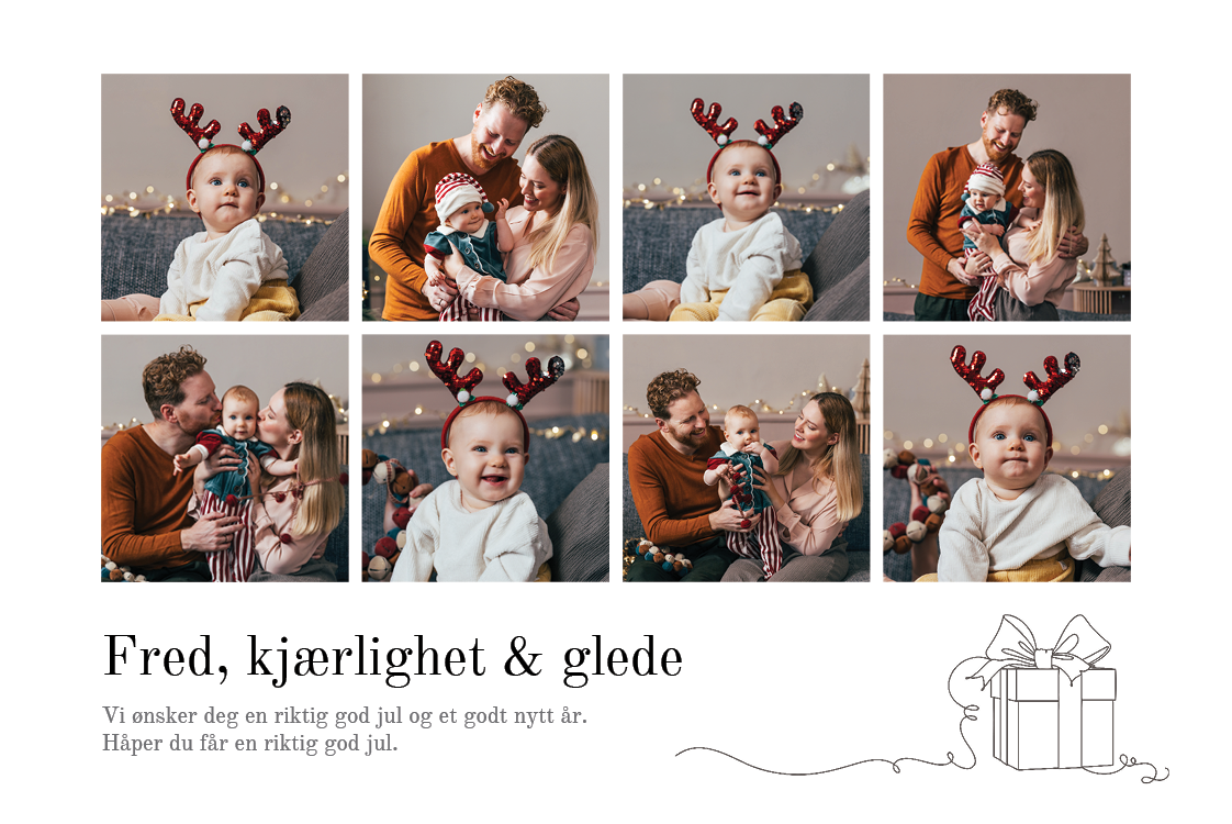 Fotokort — Festlig rutenett