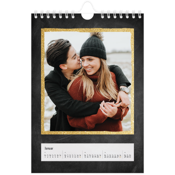 Fotokalender A5 — Rammer med glitter