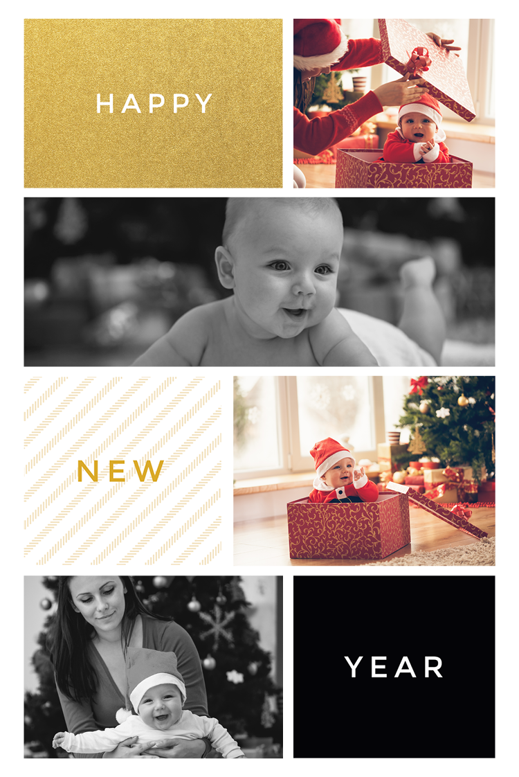 Fotokort — Nyttårsglitter