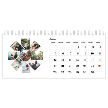 Bordkalender med foto — Collage shapes