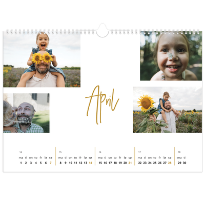 Fotokalender A3 — Gullstift [April]