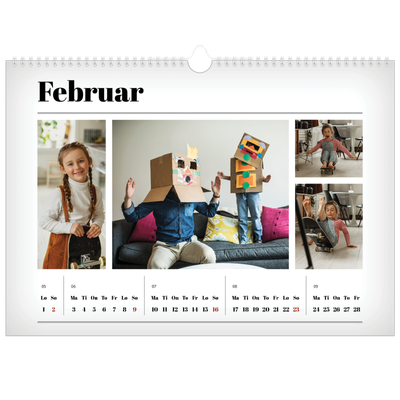 Fotokalender A3 — Avisstil [Februar]