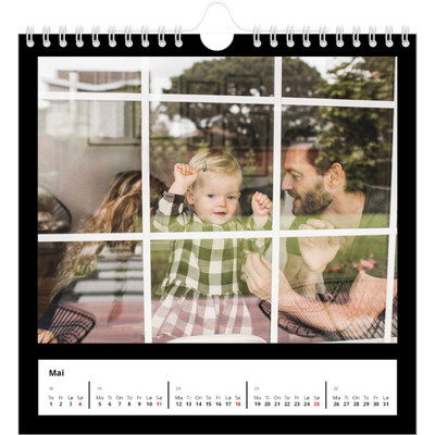 Månedskalender kvadratisk — Svart ramme [kalender-forside]