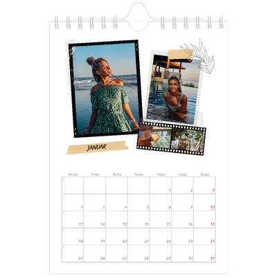 Fotokalender A5 — Scrapbook stil [Januar]