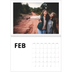 Fotokalender A4 dobbel (30 x 40 cm) — Hvit kalender [Februar]