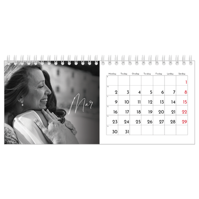 Bordkalendere — Elegant skrift [Mars]