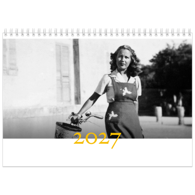 Fotokalender A4 dobbel (30 x 40 cm) — Historisk stil [kalender-forside]