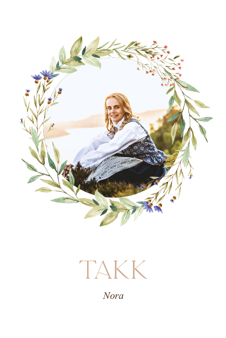 Takkekort — Delikate ville blomster