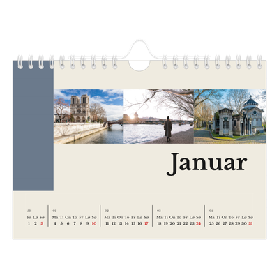 Fotokalender A5 — Verdens severdigheter [Januar]