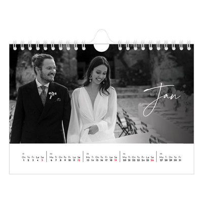 Fotokalender A5 — Elegant skrift [Januar]