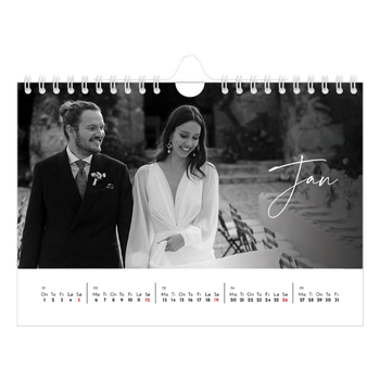 Fotokalender A5 — Elegant skrift