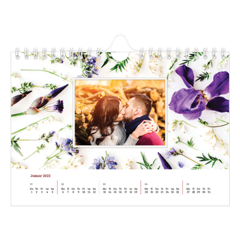 Fotokalender A5 — Blomsterbakgrunn