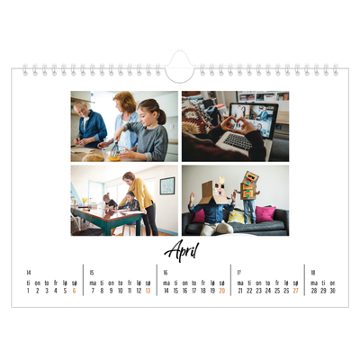 Fotokalender A4 — Boken om meg [April]