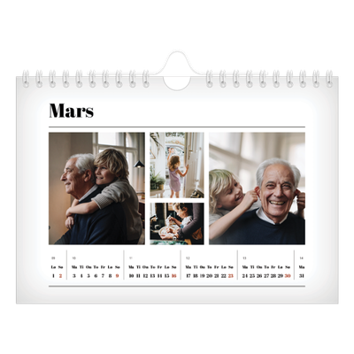 Fotokalender A5 — Avisstil [Mars]