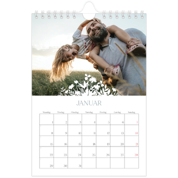 Fotokalender A5 — Blomstermotiv