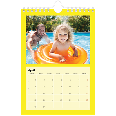 Fotokalender A5 — Skarpe farger [April]