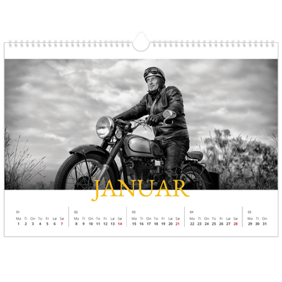 Fotokalender A3 — Historisk stil [Januar]