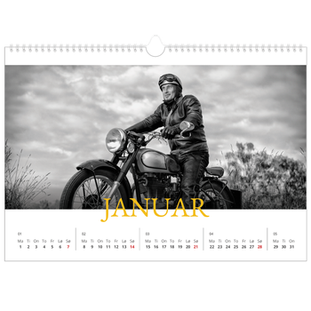 Fotokalender A3 — Historisk stil