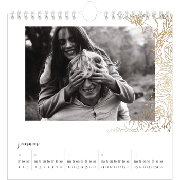 Fotokalender Kvadratisk — Gullblomster