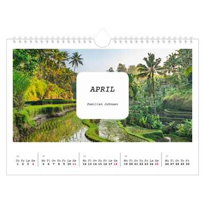 Fotokalender A4 — Den fulle historien [April]