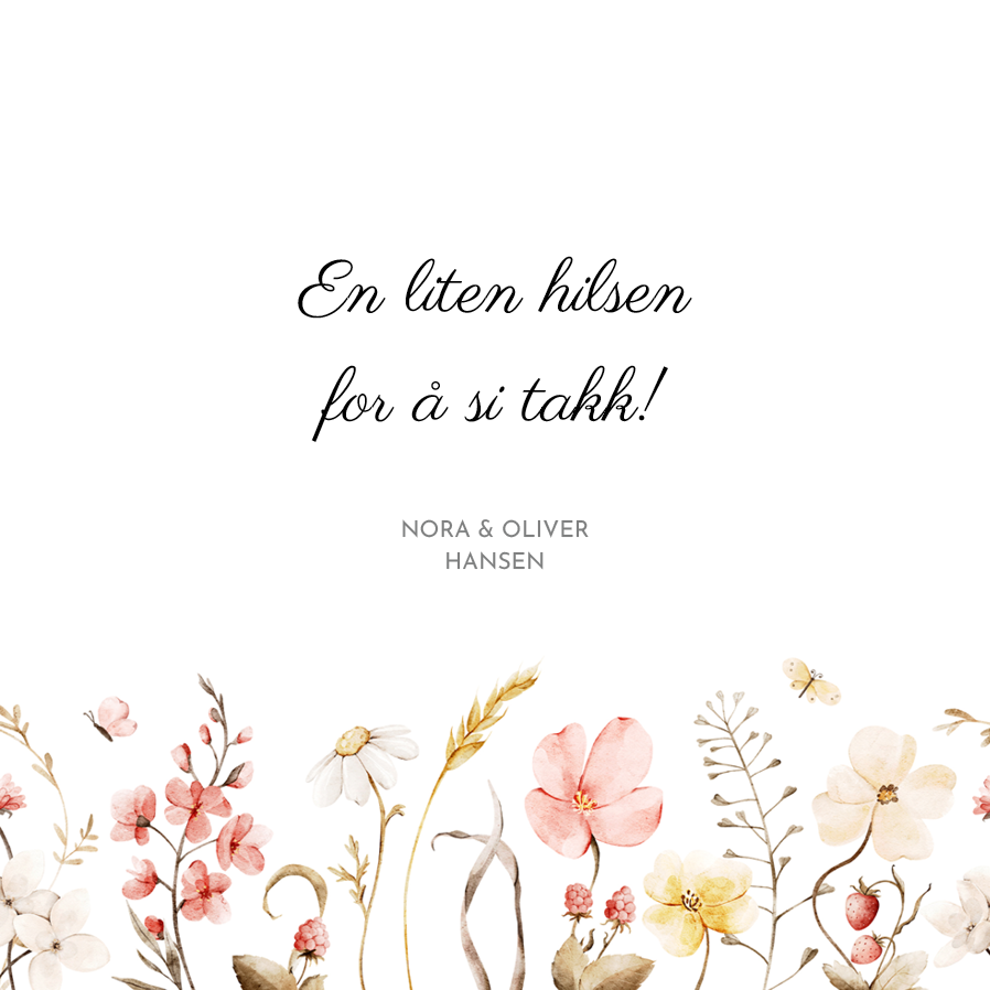 Takkekort — Blomstring & glød